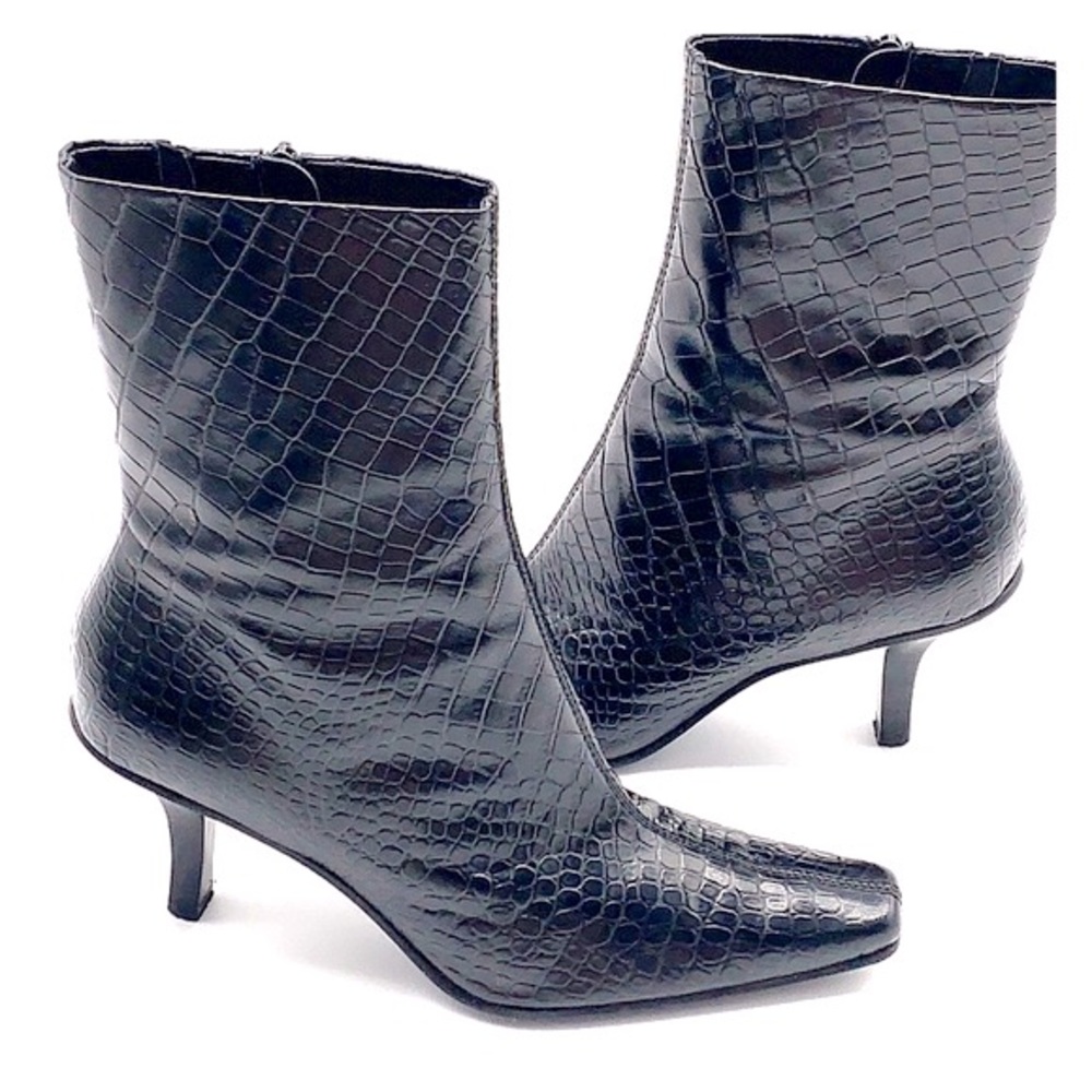Antonio Melani NIB BLK Leather Stiletto Boots